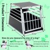 Aluminum Transport Box 35 × 25 × 27 in, Aluminum Car Transport Box Travel Transport Box for dogs and cats, Black and Silver