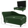 Pet Sofa Bed Couch with Storage, Pet Sofa for Cats and Small Dogs, Green