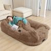 Human Dog Bed, 71"x45"x12" Size Fits You and Pets, Non-removeable Cover, Washable Faux Fur Dog Bed for People Doze Off, Napping Orthopedic Dog Bed